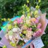Букет «Летняя нежность» из альстромерий и эустомы